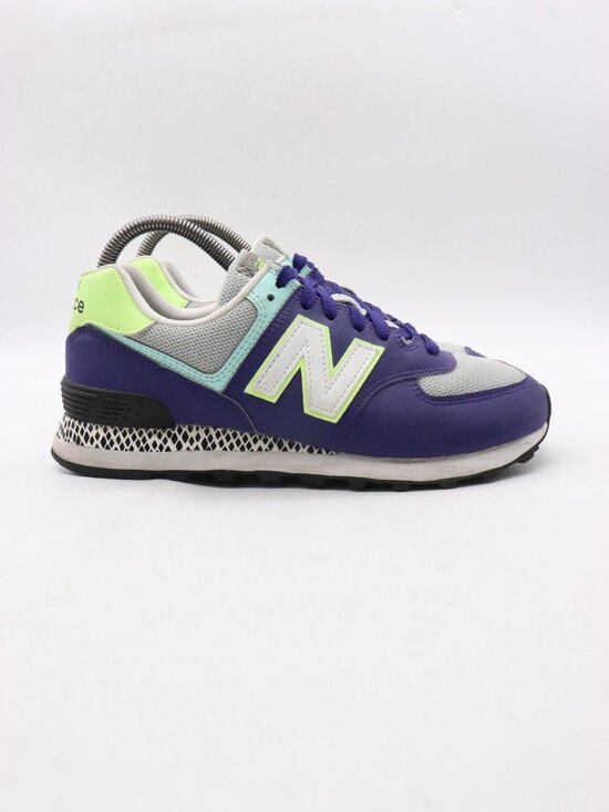 New Balance Shoes - New Balance 574 Virtual Violet Sneakers Women's 8 B Multicolor Leather Shoes